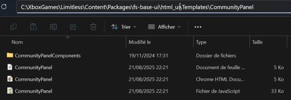 Trouver le répertoire "Community"
